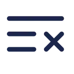 List Cross Minimalistic SVG Icon